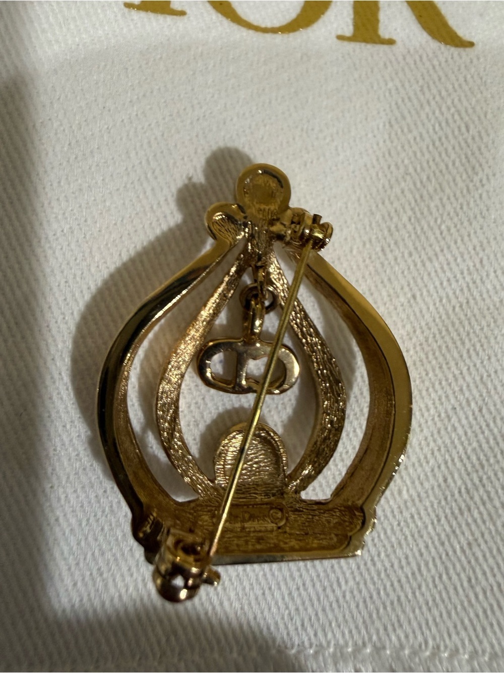 Authentic vintage Christian Dior Cage "Crown" brooch - Picture 5 of 14